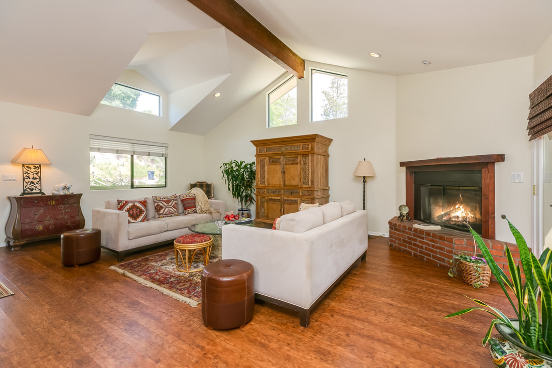 Vaulted Ceilings and Fireplace