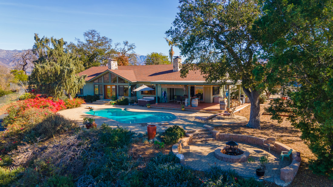 Oak View house with pool and fire pit
