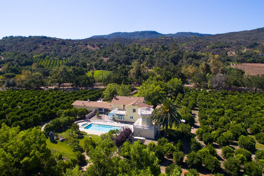 Aerial View of East End Ojai Ranch for Sale