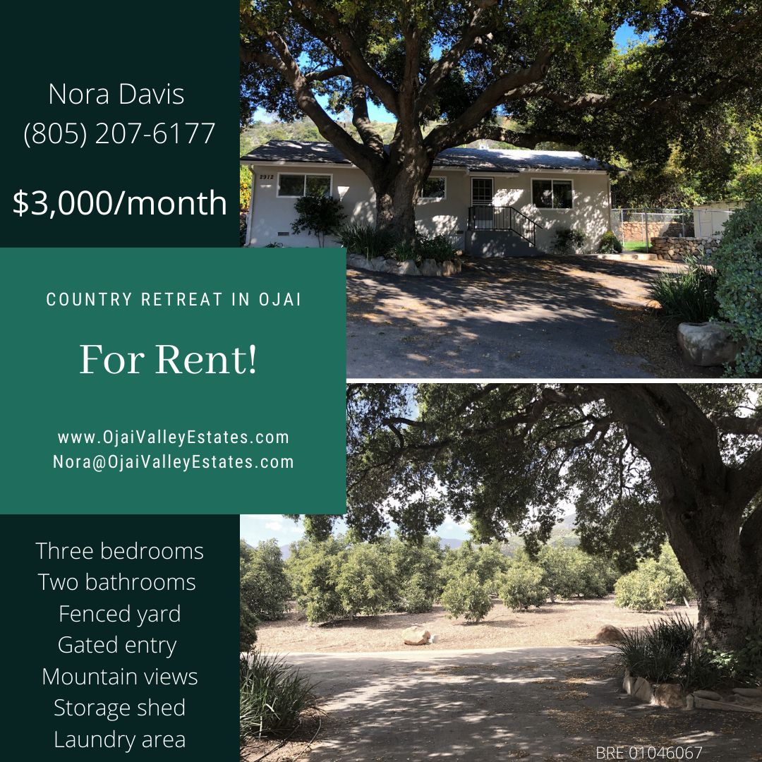 Ojai home for rent in orchard