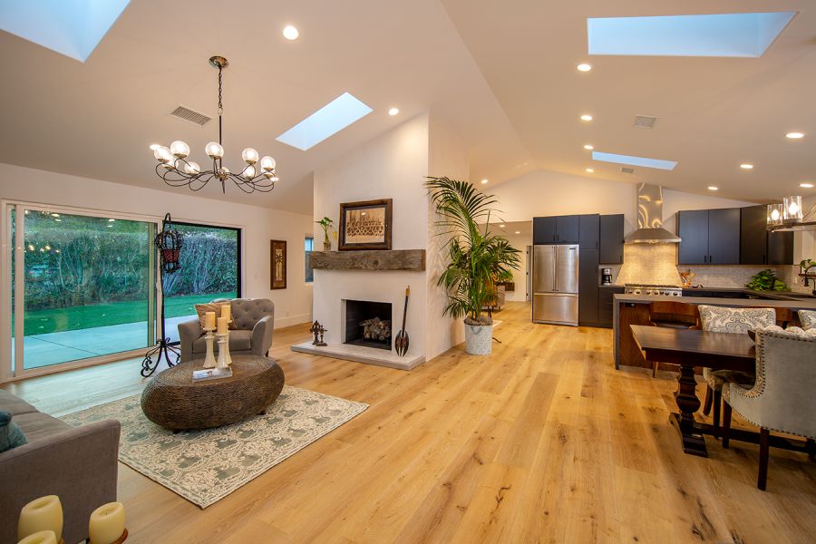 Open Floor Plan with Gas Fireplace in Ojai