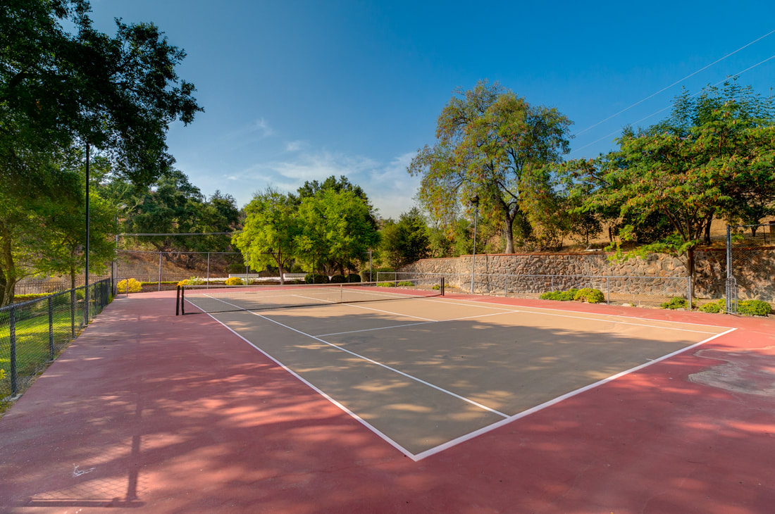Tennis Court at Upper Ojai Home