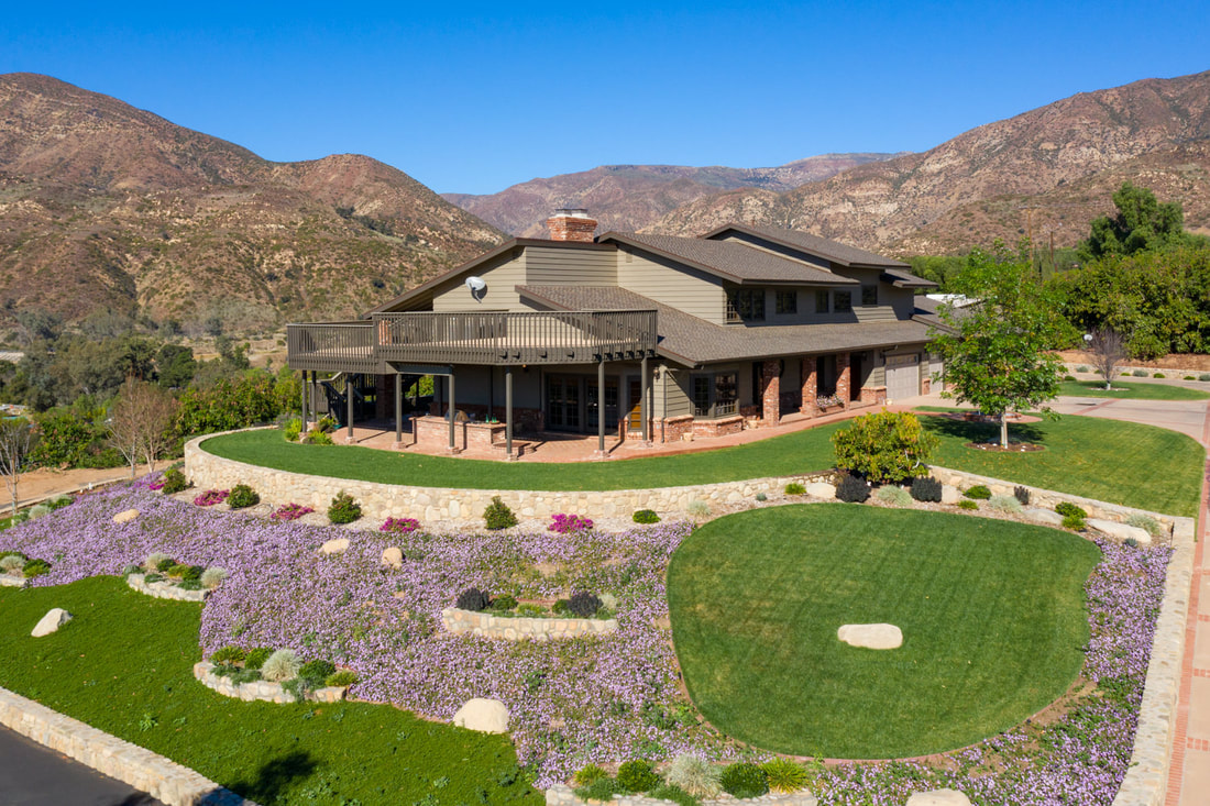 Ojai Home with Mountains and Beautiful Landscaping