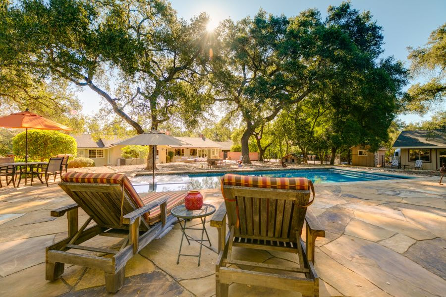 Saltwater Pool in Ojai home for sale
